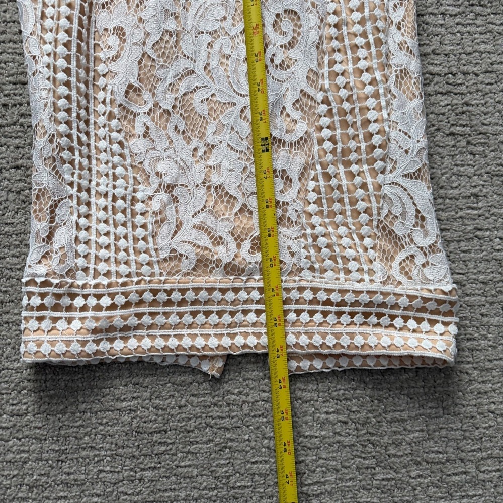 PrettyLittleThing White Crochet Lace Midi Dress - Picture 10 of 13